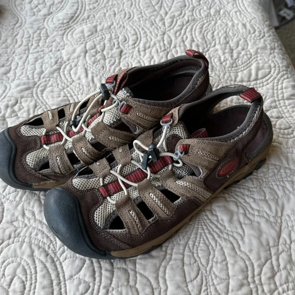 Khombu Men's Closed Toe Water Hiking Sandals Adjustable Size 10. #696736 Brown